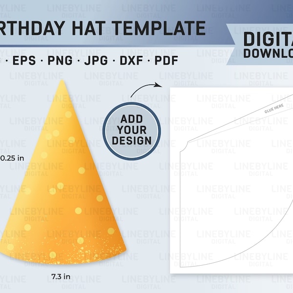 Personalized Birthday Cone Hat - Etsy