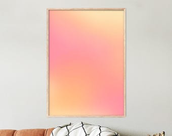 Aura Poster California SoCal Aura Poster California Wall Aura Print Sunset Aura Modern Wall Art Cotton Candy Sunset Art Home Decor Printable