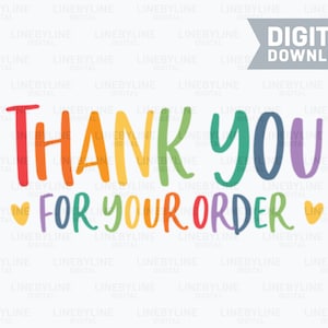 Bedankt voor uw bestelling SVG, dank u EPS, dank u PNG, kleine bedrijven bedankkaart, digitale download, instant download