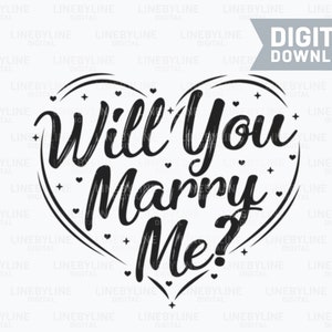Will You Marry Me, Will You Marry Me Sign, Will You Marry Me PNG, Wedding Sign PDF, Proposal Sign, Engagement PNG, Digital Download