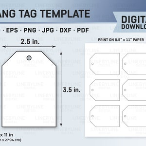 Gift Tag Template SVG, Hang Tag Template, Blank Gift Tag Template, Gift Tag SVG, Gift Tag Sublimation, Printable Gift Tag, Blank Gift Tag