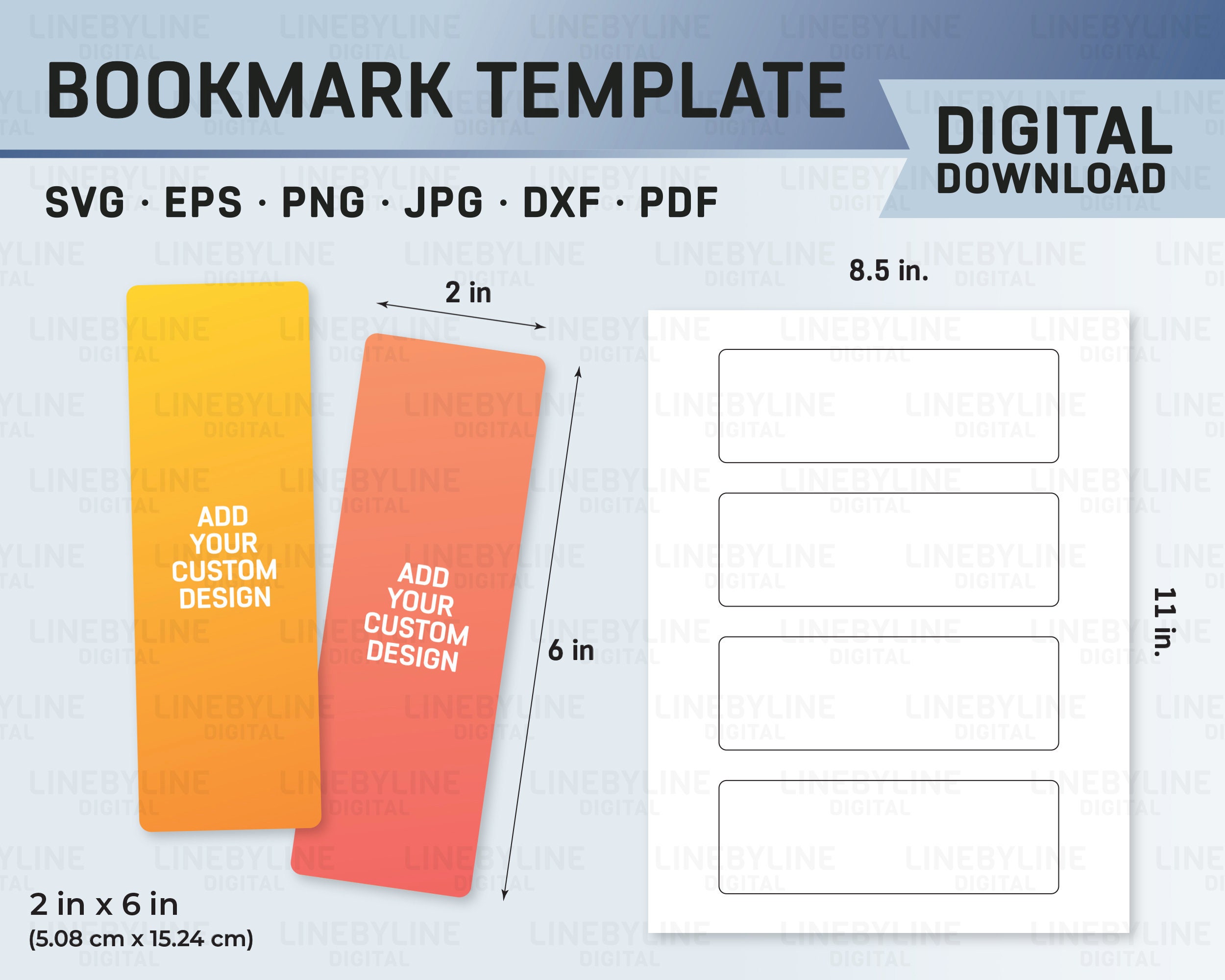 Bookmark Template Bookmark Template - Il Fullxfull.4699020727 Jvma 