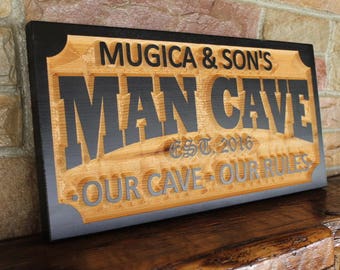 Western Home Decor Rustic Old West Style Signs Personalized Custom Carved Wood 