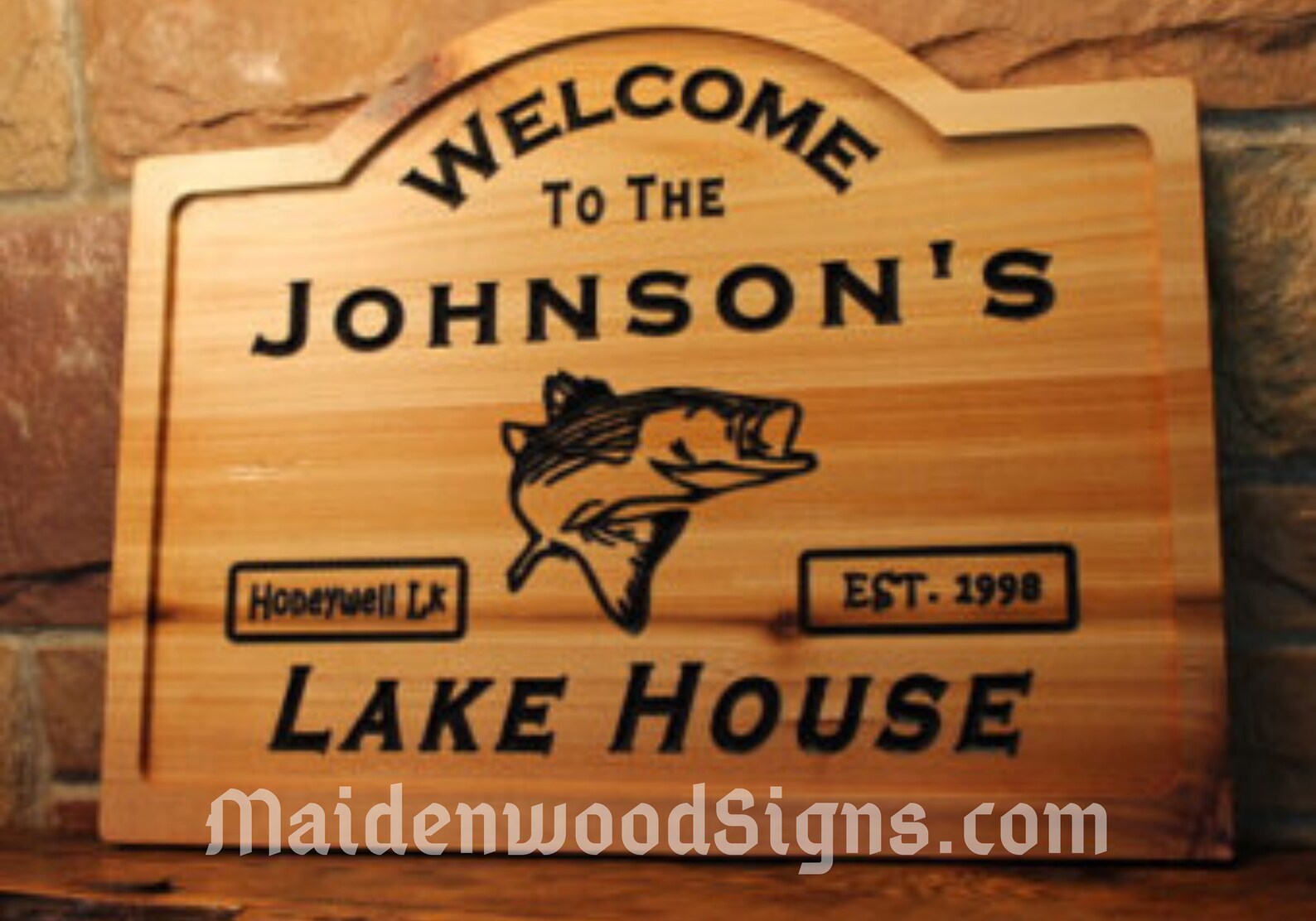 Personalized Lake House Sign Custom Wood Lake House Sign Etsy