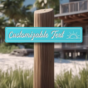 Custom CNC Carved Beach House Sign: Weatherproof PVC Outdoor Decor (3x15)