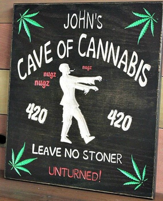 Stoner Gifts Marijuana Decor Weed Accessories Custom Novelty Sign Personalized Sign Smoking Room Decor Marijuanna Gift Christmas