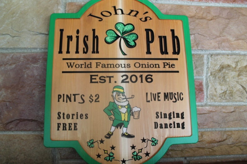 Custom Pub Sign Custom Bar Sign Irish Pub Sign man cave Etsy