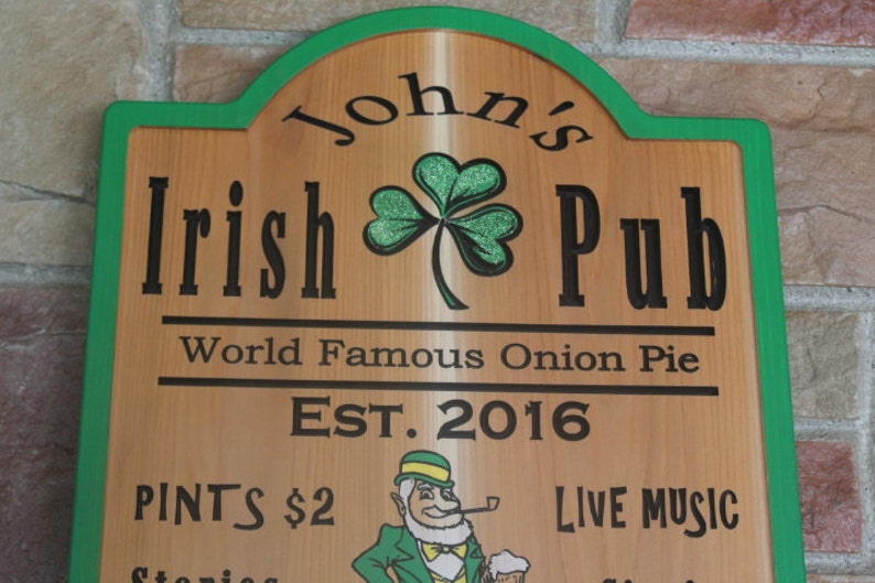 Custom Pub Sign Custom Bar Sign Irish Pub Sign man cave Etsy