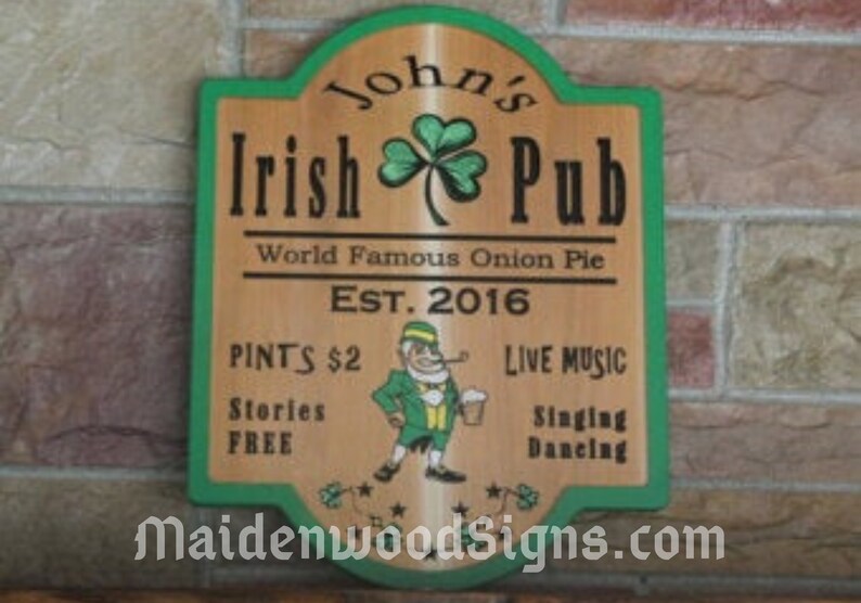 Custom Pub Sign Custom Bar Sign Irish Pub Sign man cave Etsy