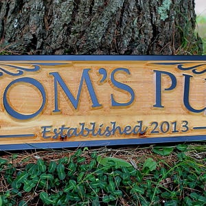 Pub Sign Basement Bar Rustic Home Decor / Custom Wood Sign Personalized Wedding Bar Sign / Large Home Bar Sign / Gift for Him