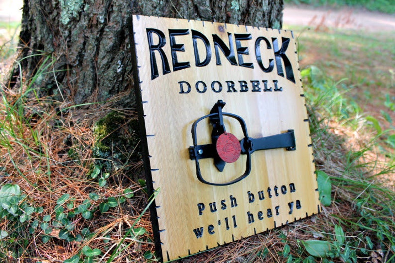 Redneck Doorbell Novelty Door Sign Novelty Signs Doorbell Etsy