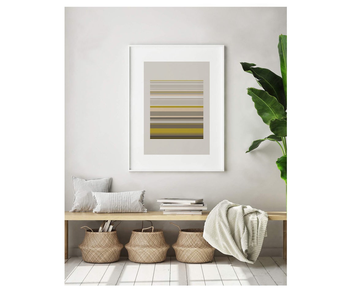 Minimalistisches Wandbild Neutrale Farbe Mid Century Modern | Etsy