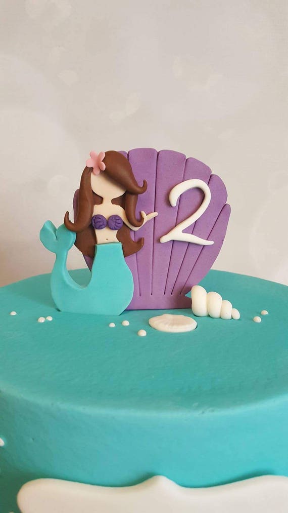 Fondant Mermaid Cake Topper
