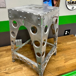 Completed bomber seat shop stool.