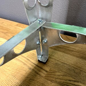 The bomber stool feet have gusseted bases to adhere felt so you don't scratch your floor