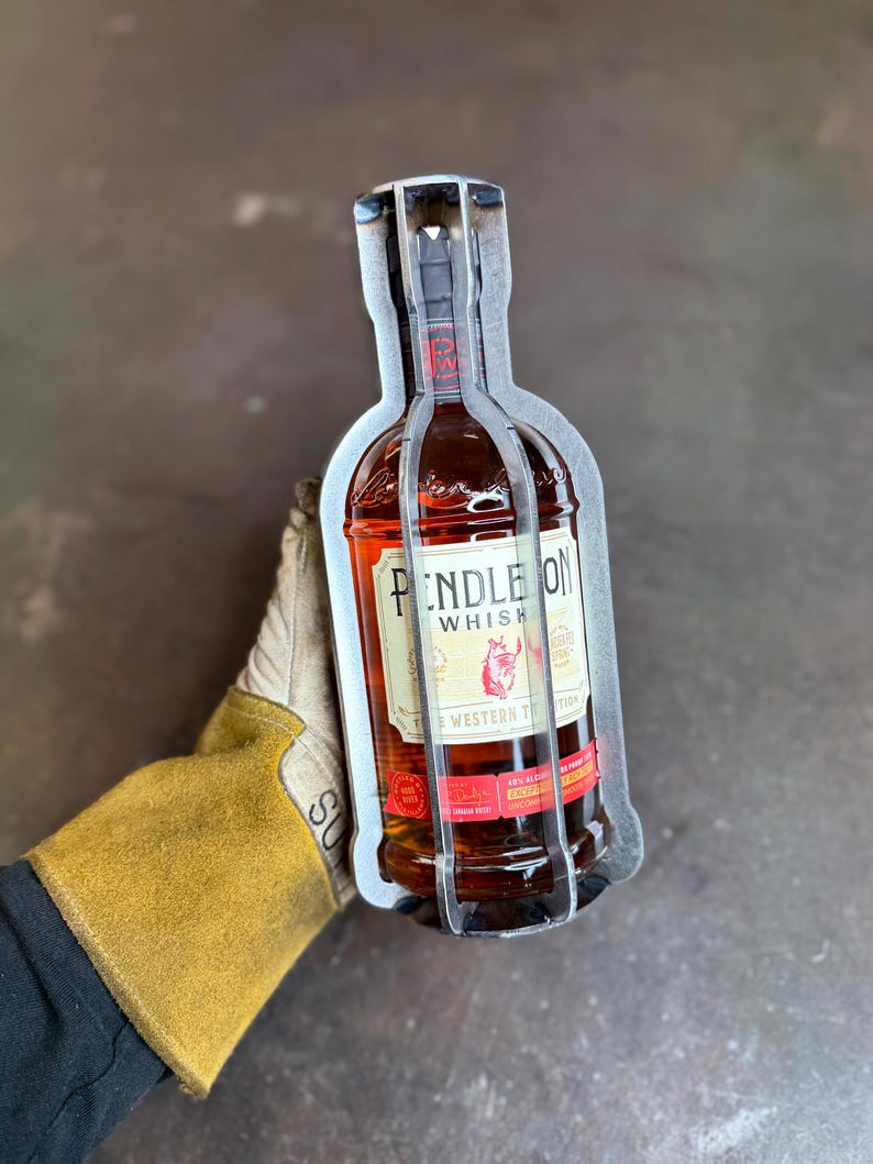 Pendleton Whisky Bottle Cage DXF Files | Metal Art Welding Project ...