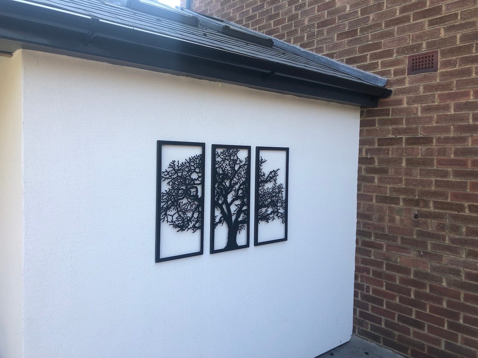 Metal Wall Art Decor 3D Sculpture 3 Piece Oak Tree Modern Etsy UK