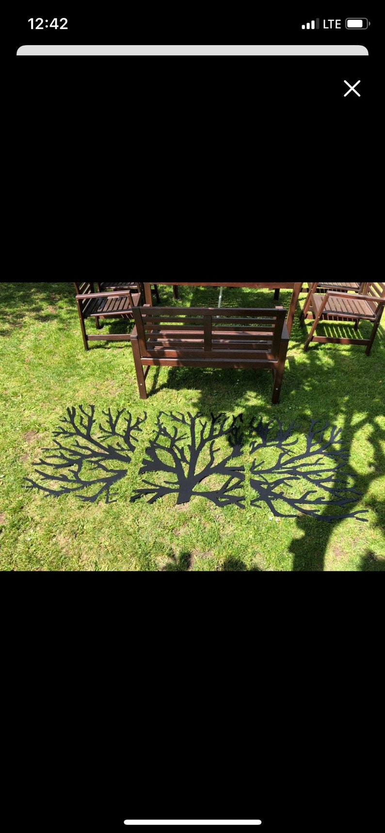Metal Wall Art Decor 3D Sculpture 3 Piece Tree Brunch Modern Etsy UK