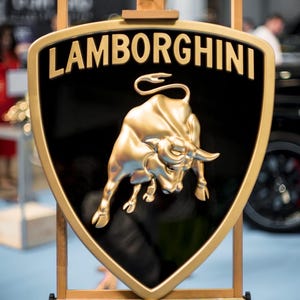 Lamborghini emblem shield large logo 3D luxury sign office man cave garage car collection