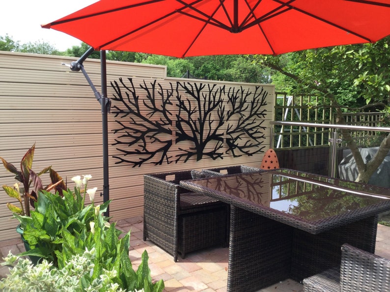 Metal Wall Art Decor 3D Sculpture 3 Piece Tree Brunch Modern Etsy