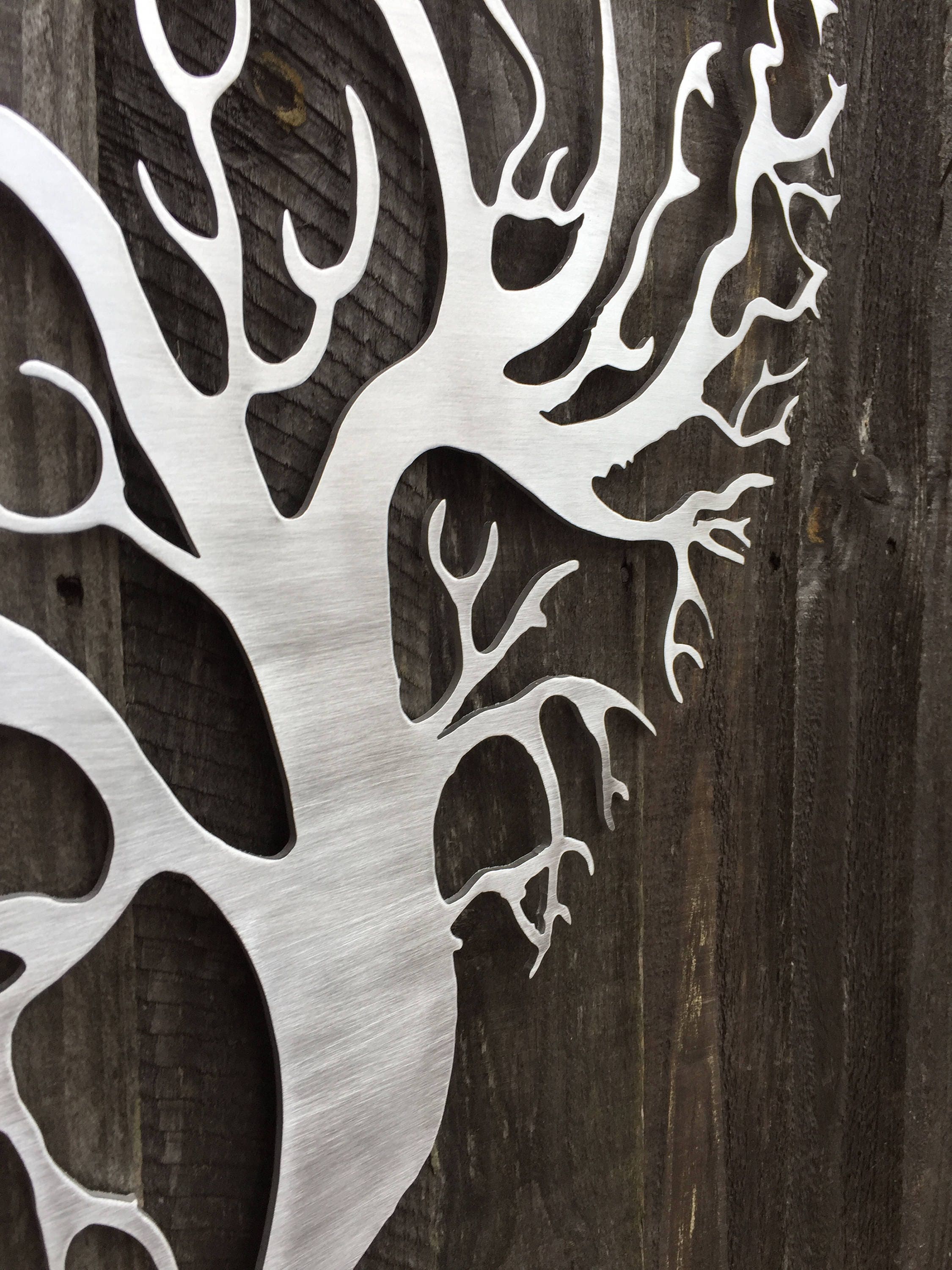 Metal Wall Art Decor 3D Sculpture Tree of Life Love Etsy UK