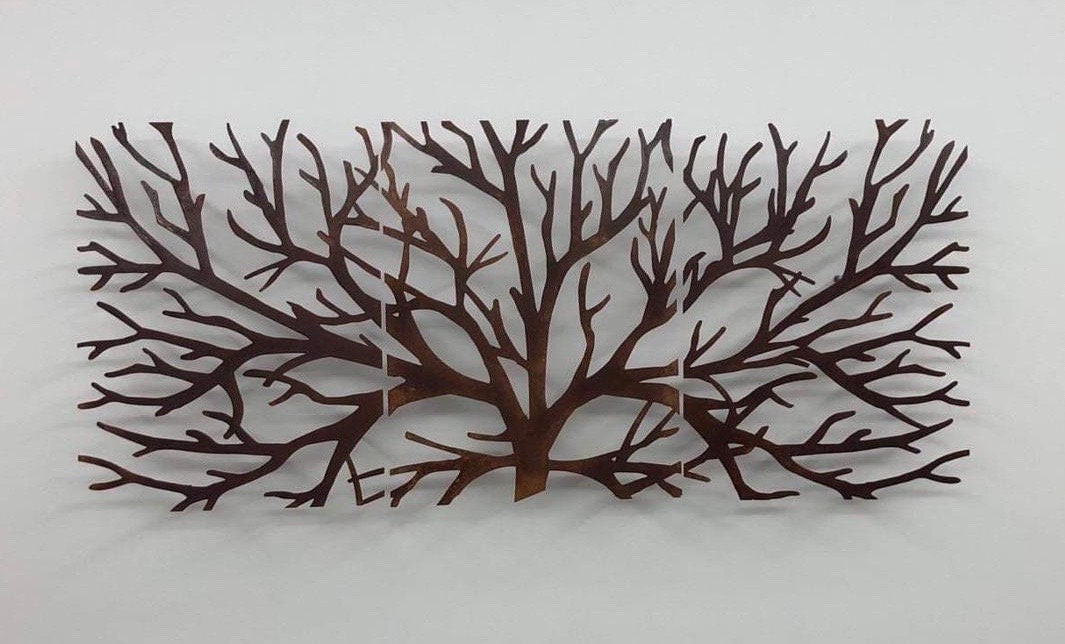 Tree of Life Metal Wall Art Decor 3D Sculpture 3 Piece Tree Etsy UK