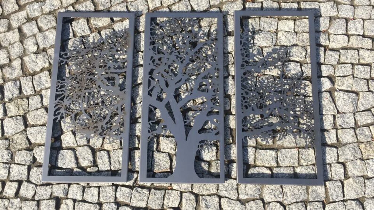 Metal Wall Art Decor 3D Sculpture 3 Piece Oak Tree Modern Etsy
