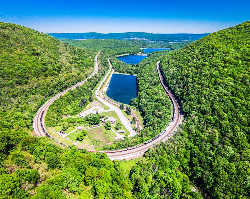 Horseshoe Curve National Historic Site Altoona PA Aerial Etsy