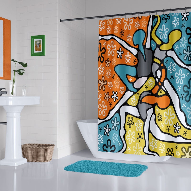 Funky Shower Curtain Etsy