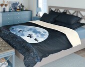 Items Similar To Navy Blue Duvet Cover Or Comforter Full Moon