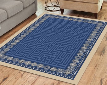 Celtic knot area rug, Indoor or Outdoor wiccan rug, geometric pagan rug 2x3, 3x5, 4x6, 5x7, 8x10