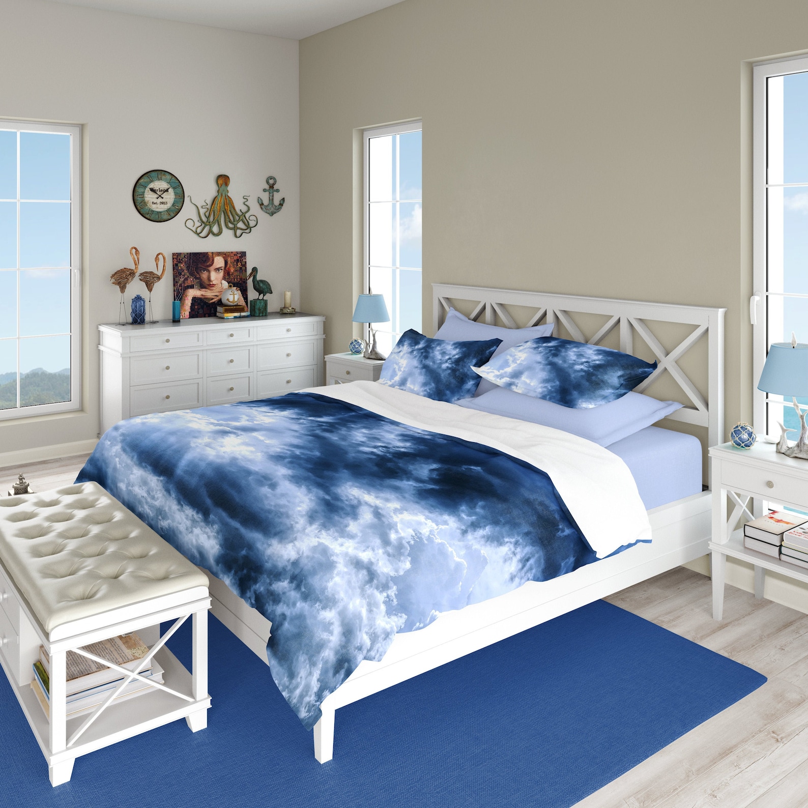 Clouds duvet cover cloudy sky comforter bedding set Etsy