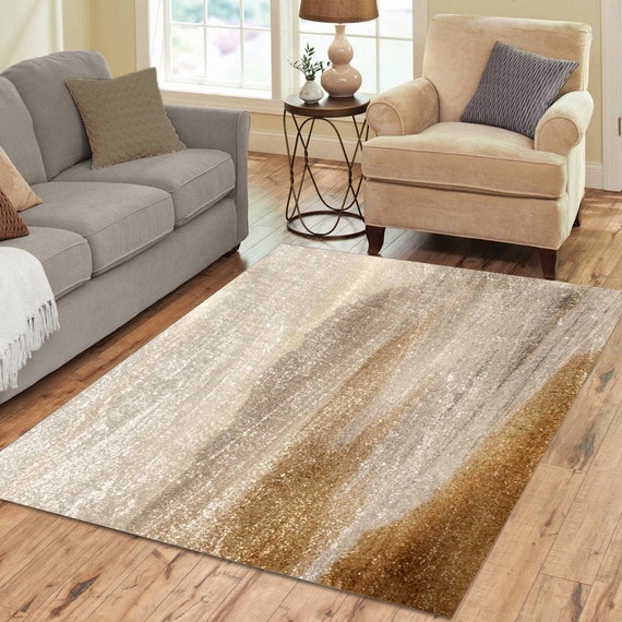 Neutral Abstract Area Rug Indoor or Outdoor Rug Beige Gray - Etsy