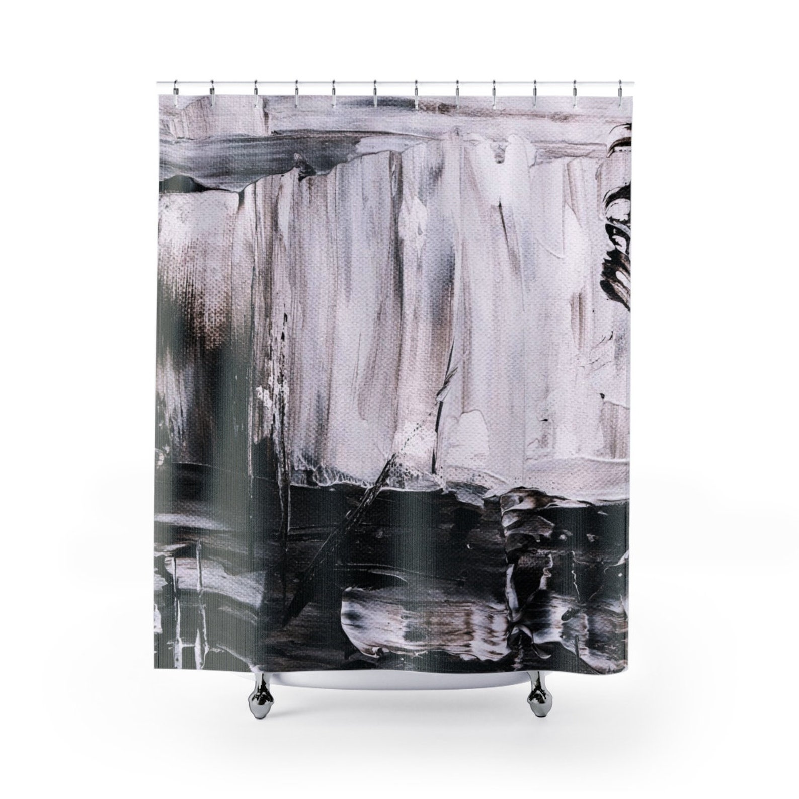 Abstract art shower curtain set Masculine bathroom decor. Etsy