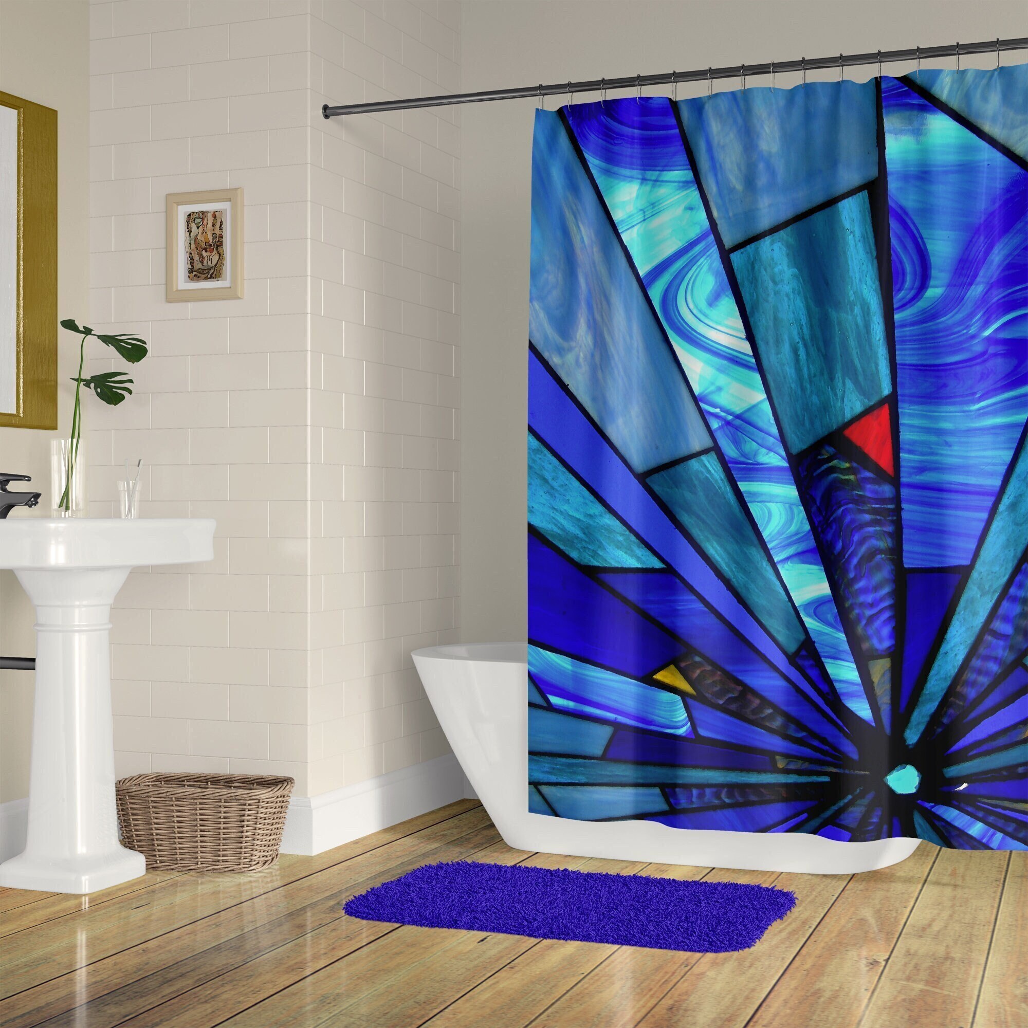 Royal blue outlet shower curtain