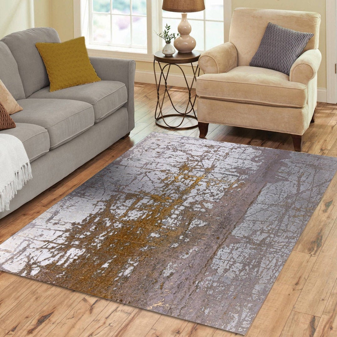 Modern Industrial Concrete Design Area Rug, Indoor or Outdoor Rug 2x3 ...