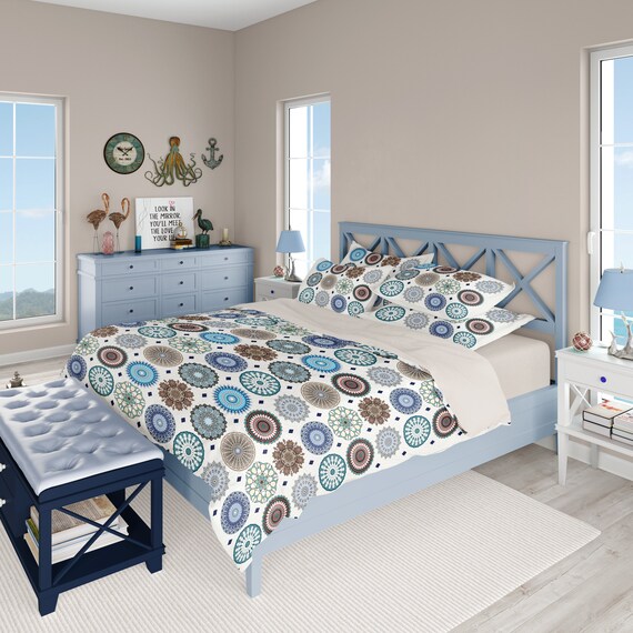 Mandala Duvet Cover Or Comforter Set Patchwork Boho Bedding Etsy