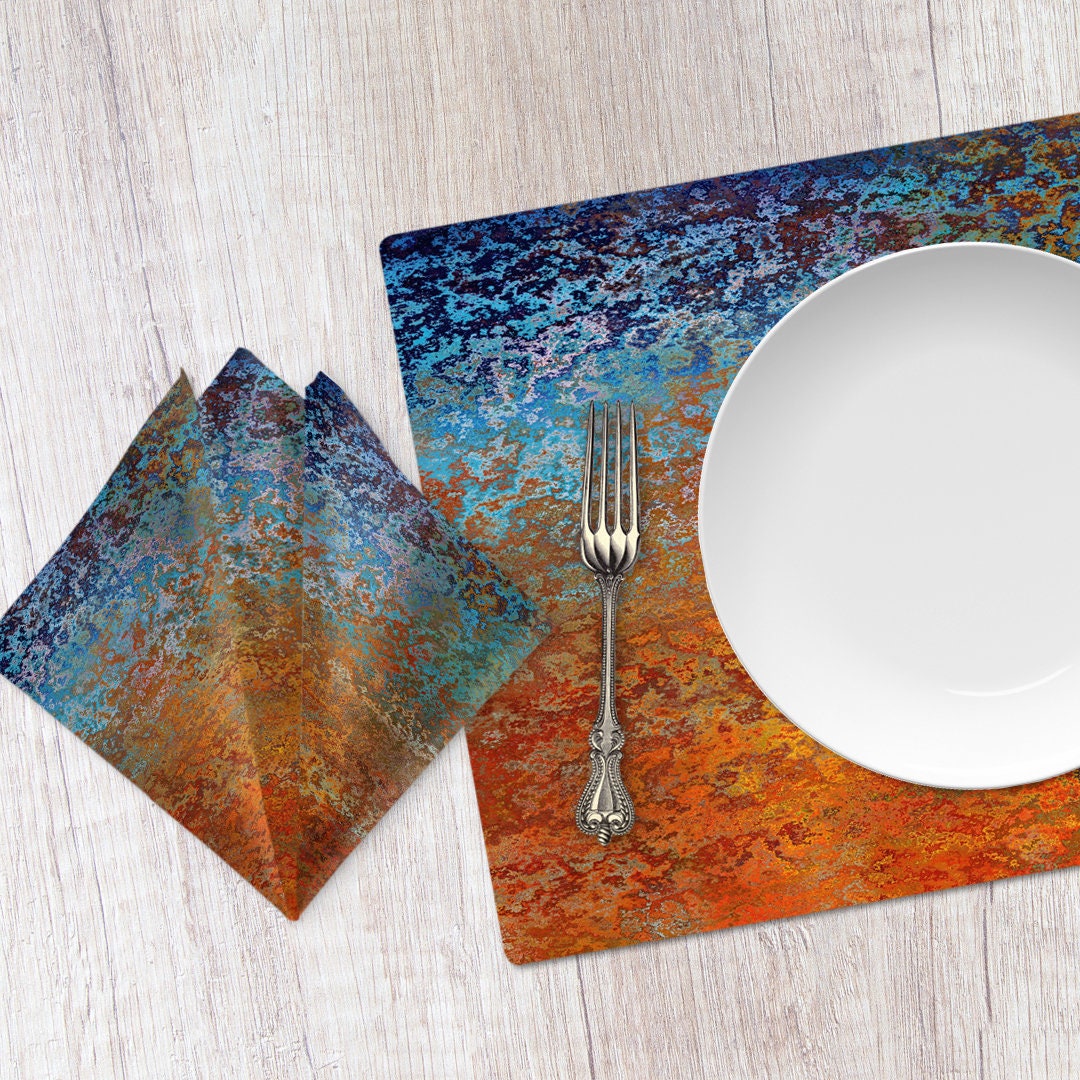 Fabric Placemat and Matching Napkins Cloth Table Linens in Etsy