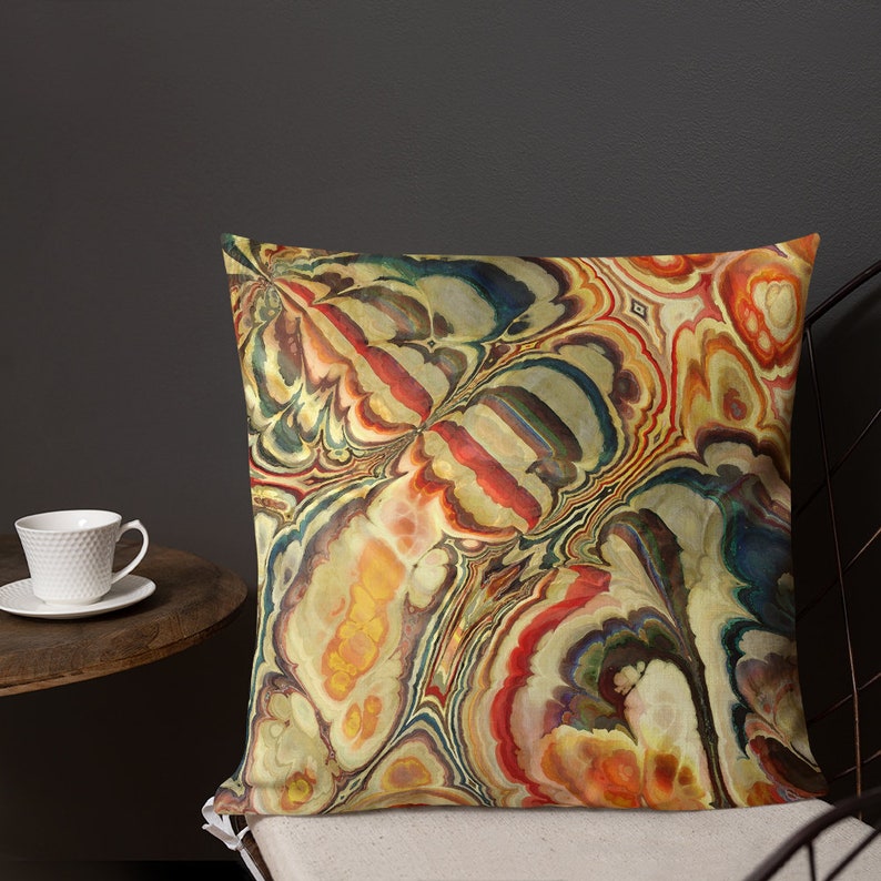 Bold Abstract Art Throw Pillow Vintage French Style With Etsy