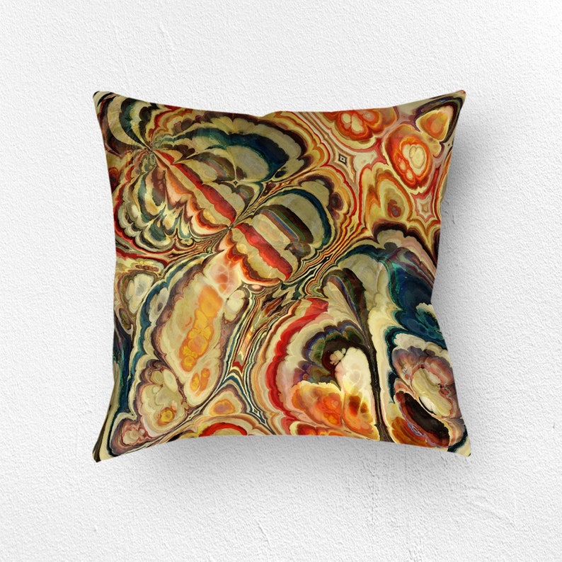Bold Abstract Art Throw Pillow Vintage French Style With Etsy