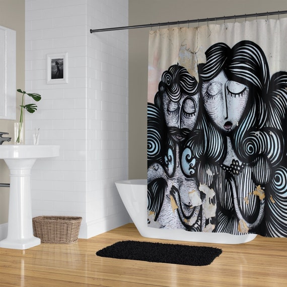 Unique Italian Alley Houses Bathroom Shower Curtain Waterproof Fabric & Hook 71" 