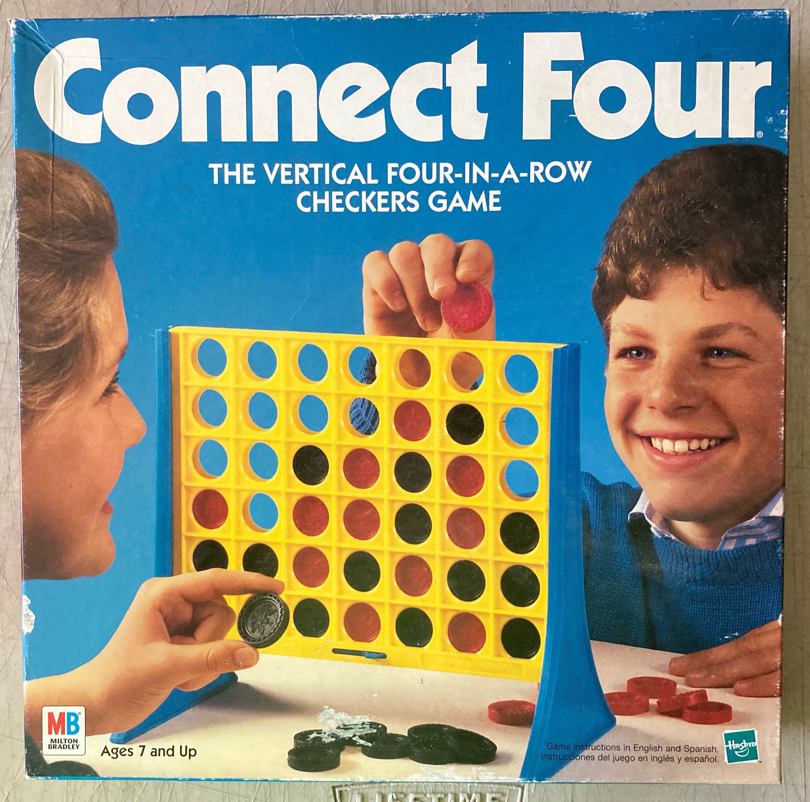 Vintage 1998 Vertical Checkers CONNECT FOUR GAME by Milton