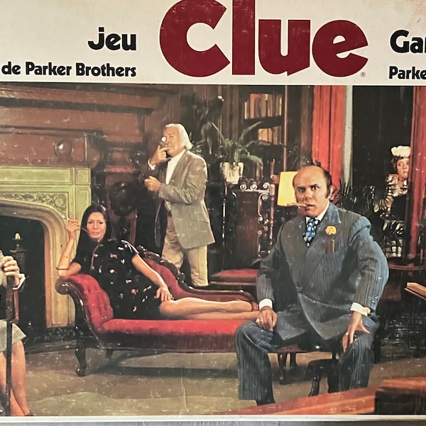 Vintage 1972 French Canadian edition CLUE game by Parker Brothers