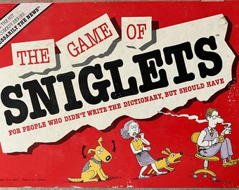 Vintage 1990 The Game of SNIGLETS by The Games Gang