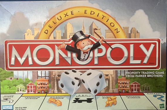 Vintage 1998 Deluxe Edition MONOPOLY GAME by Parker Brothers - Etsy