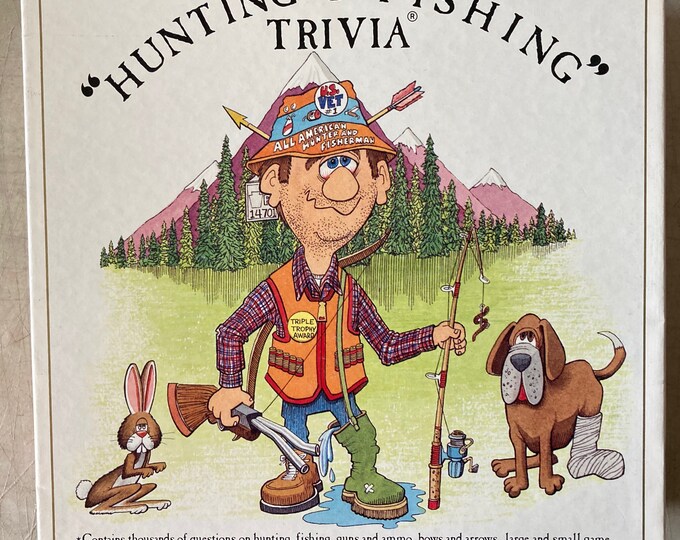 Vintage 1985 HUNTING and FISHING TRIVIA Game by Mountainman Enterprises