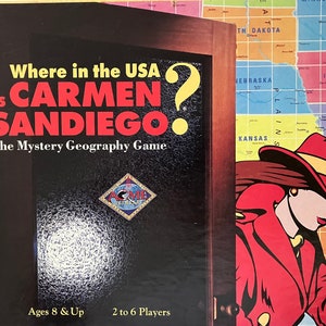 Vintage 1993 Where in the USA is CARMEN SANDIEGO by University Games