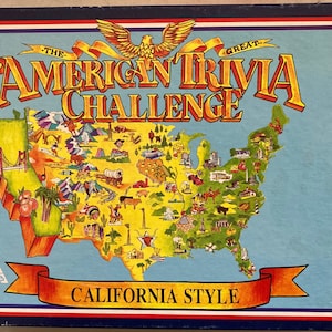 Vintage 1986 The Great AMERICAN TRIVIA Challenge California style by California state PTA