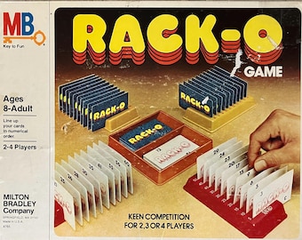 Vintage 1976 RACK-O card game by Milton Bradley