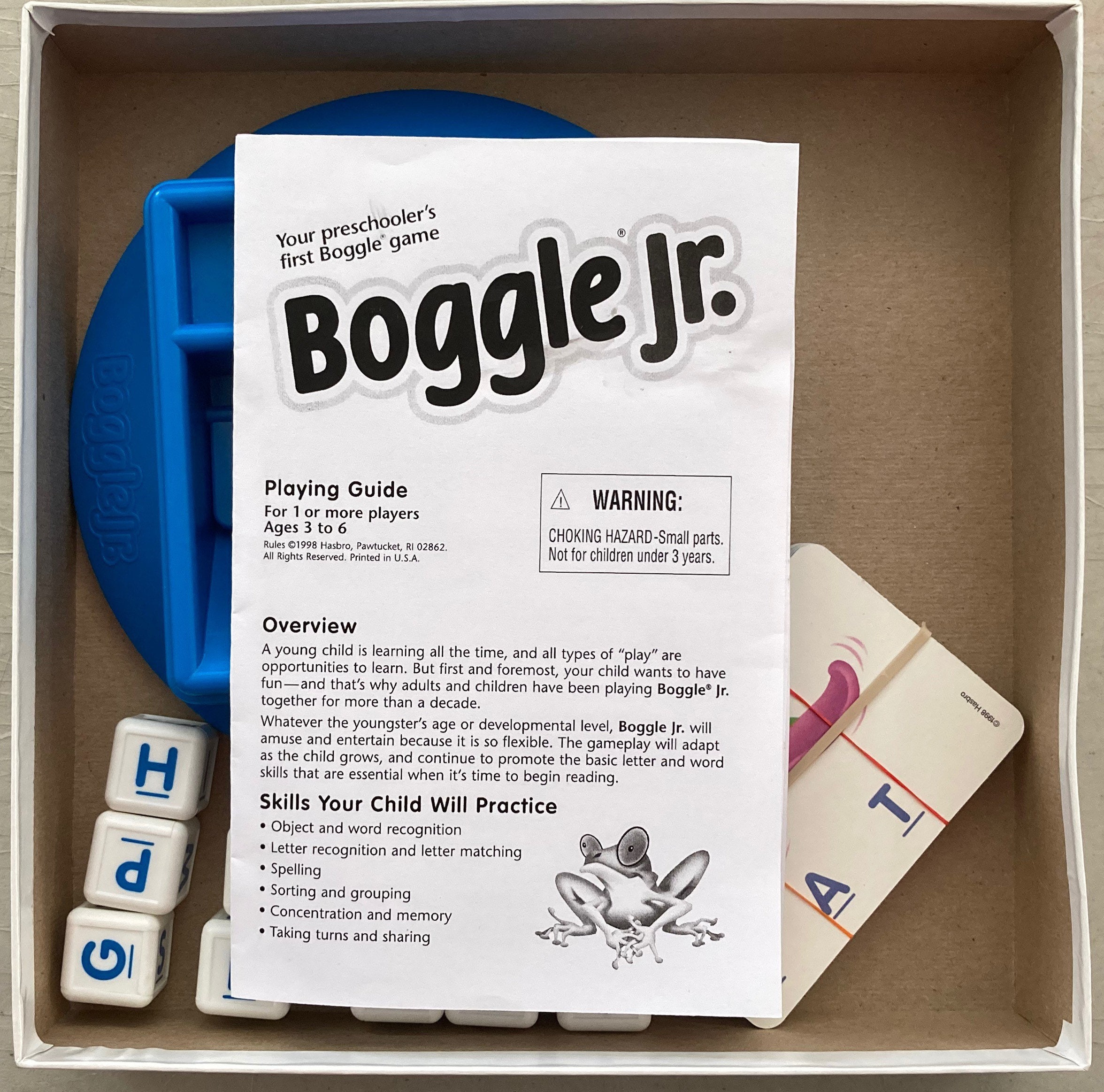 Vintage 1998 BOGGLE JR GAME by Parker Brothers - Etsy